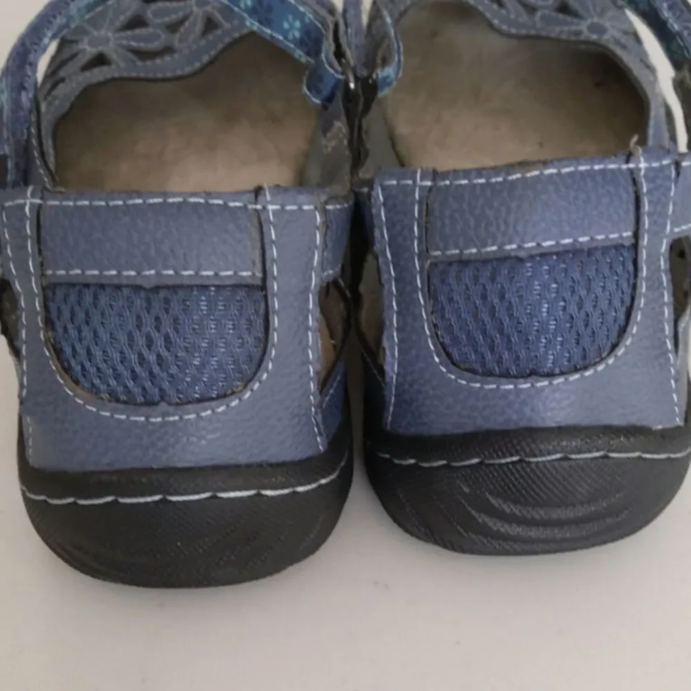 JBU By Jambu Mary Jane flats sz 10 Wom Wildflower Encore Denim blue leather - Picture 6 of 8